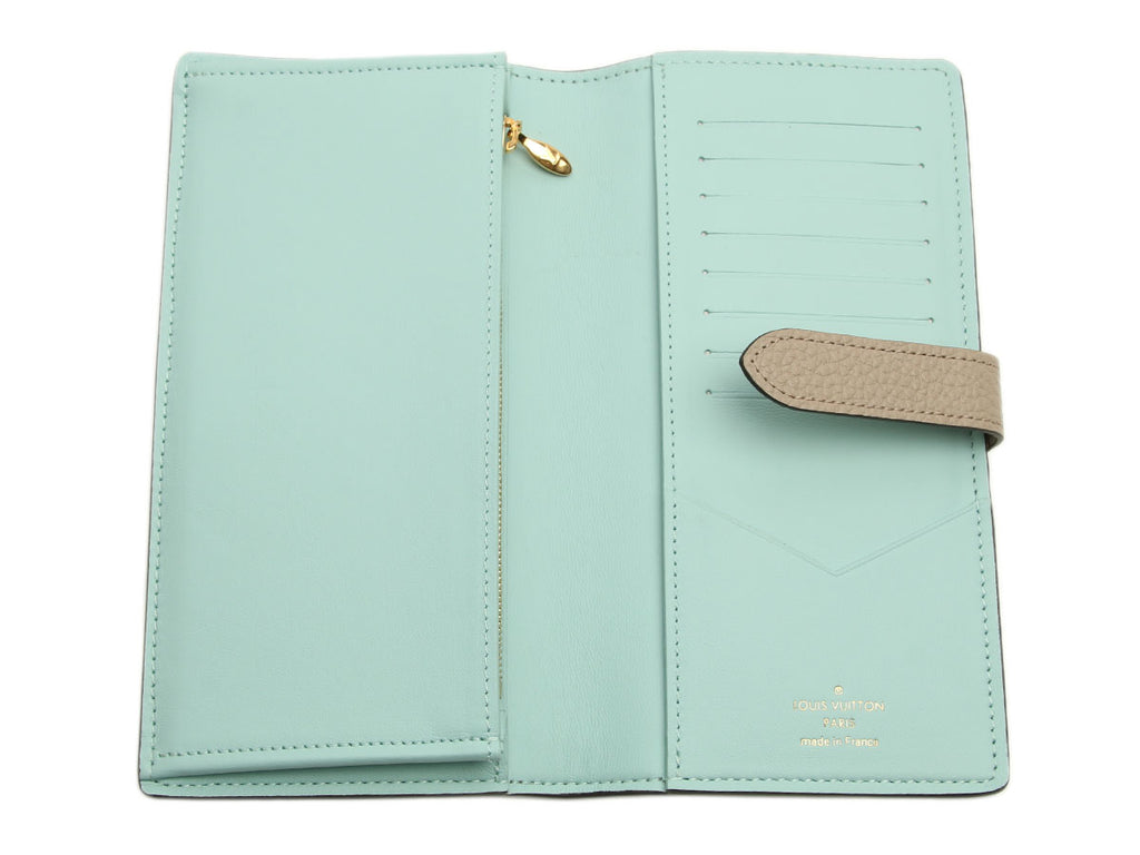 Louis Vuitton Beige Pebble Taurillon LV Vertical Wallet