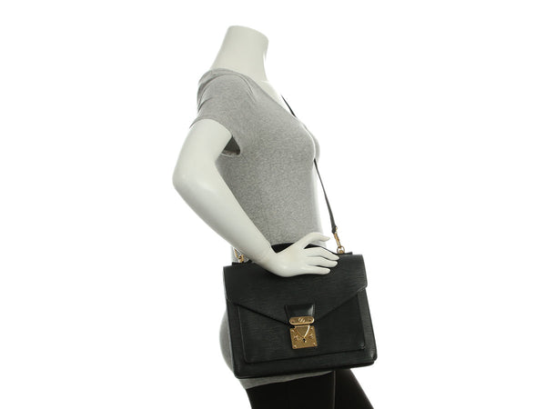 Louis Vuitton Black Epi Monceau