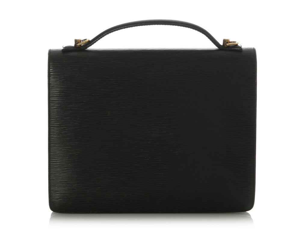 Louis Vuitton Black Epi Monceau