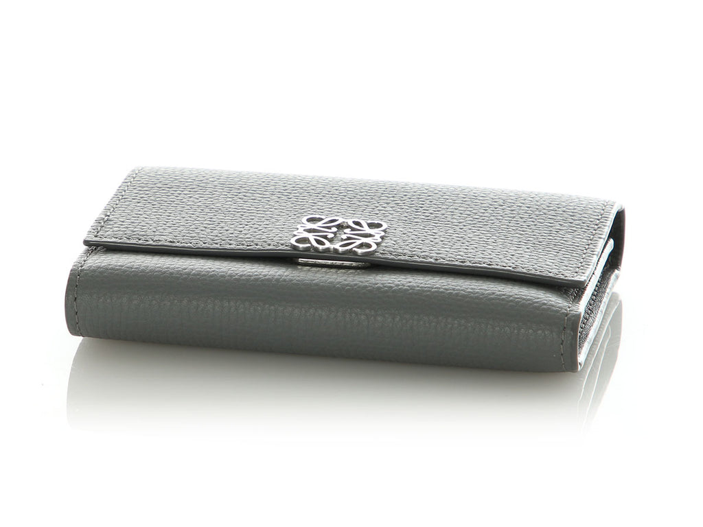 Loewe Asphalt Small Gray Anagram Trifold Wallet