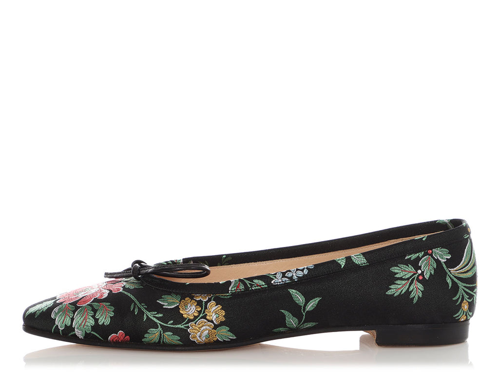 Manolo Blahnik Flower Flats