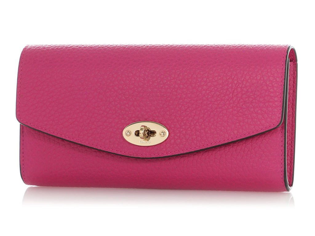 Mulberry Fuchsia Darley Flap Wallet