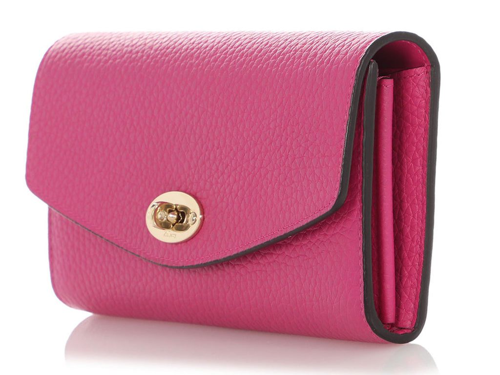 Mulberry Fuchsia Darley Flap Wallet