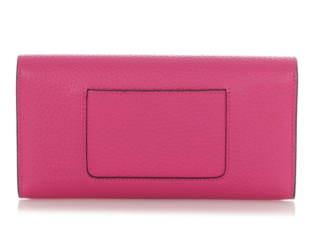 Mulberry Fuchsia Darley Flap Wallet