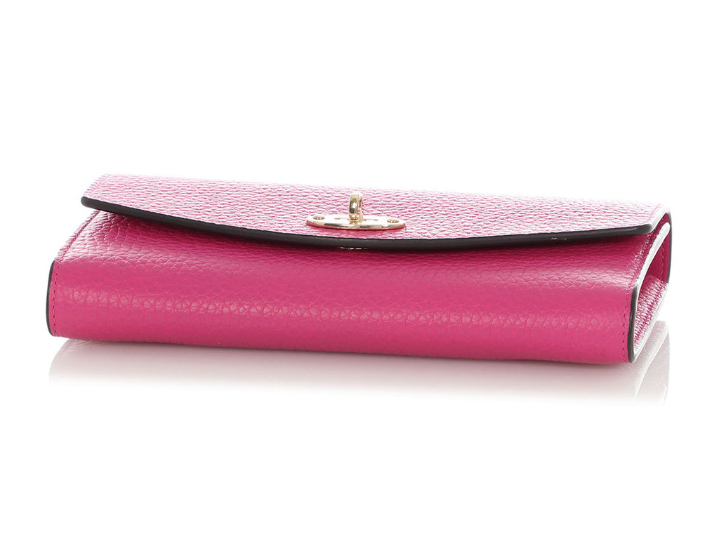 Mulberry Fuchsia Darley Flap Wallet