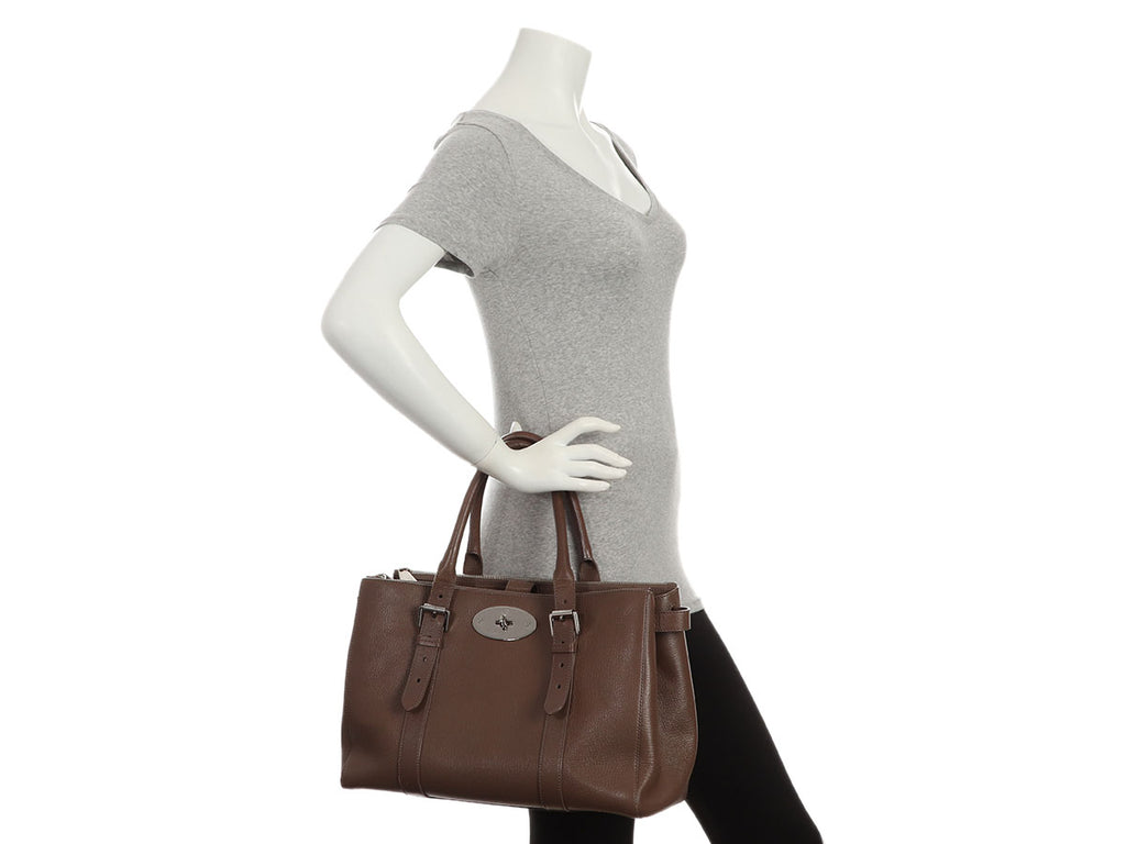 Mulberry Brown Double Zip Bayswater