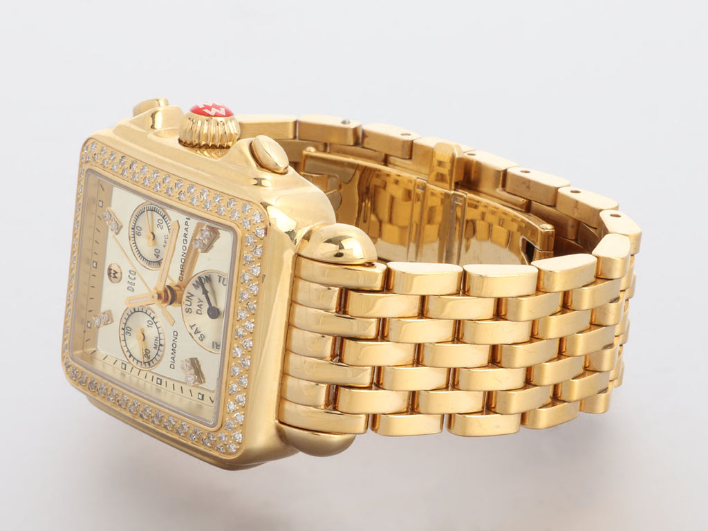 Michele Two-Tone LE Diamond Deco High Shine Watch 33mm