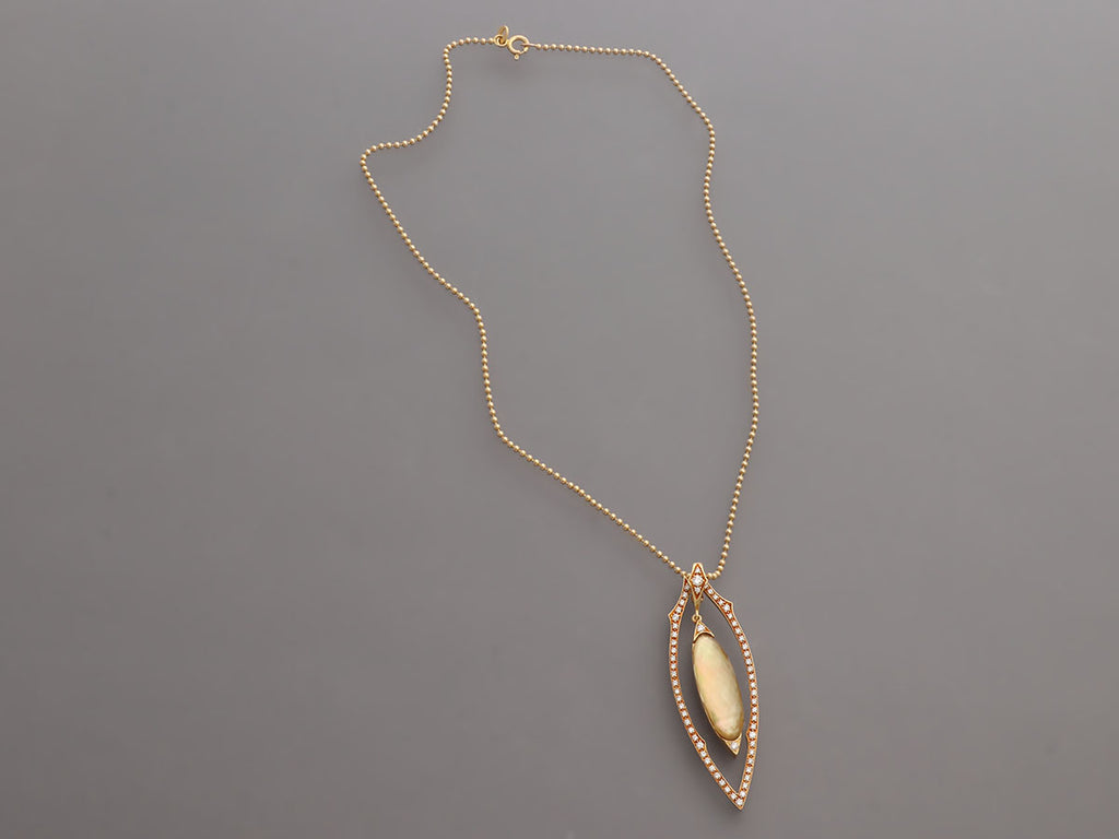 Stephen Webster Yellow Gold Citrine and Diamond Crystal Haze Drop Necklace