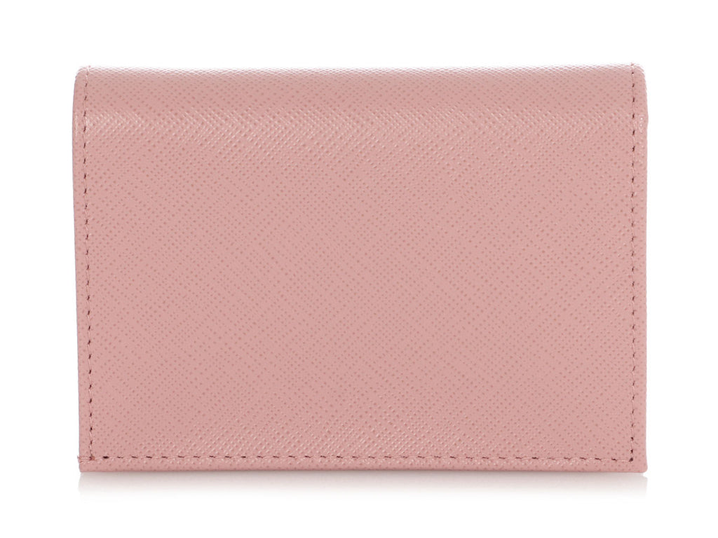 Prada Small Pink Saffiano Wallet