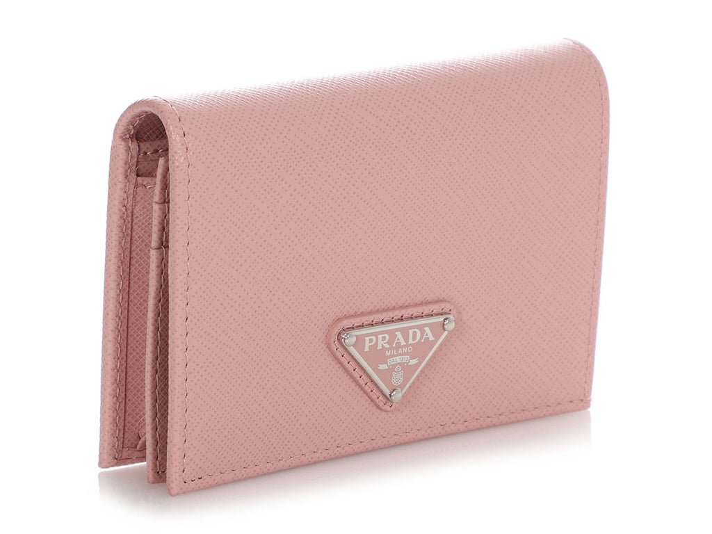 Prada Small Pink Saffiano Wallet