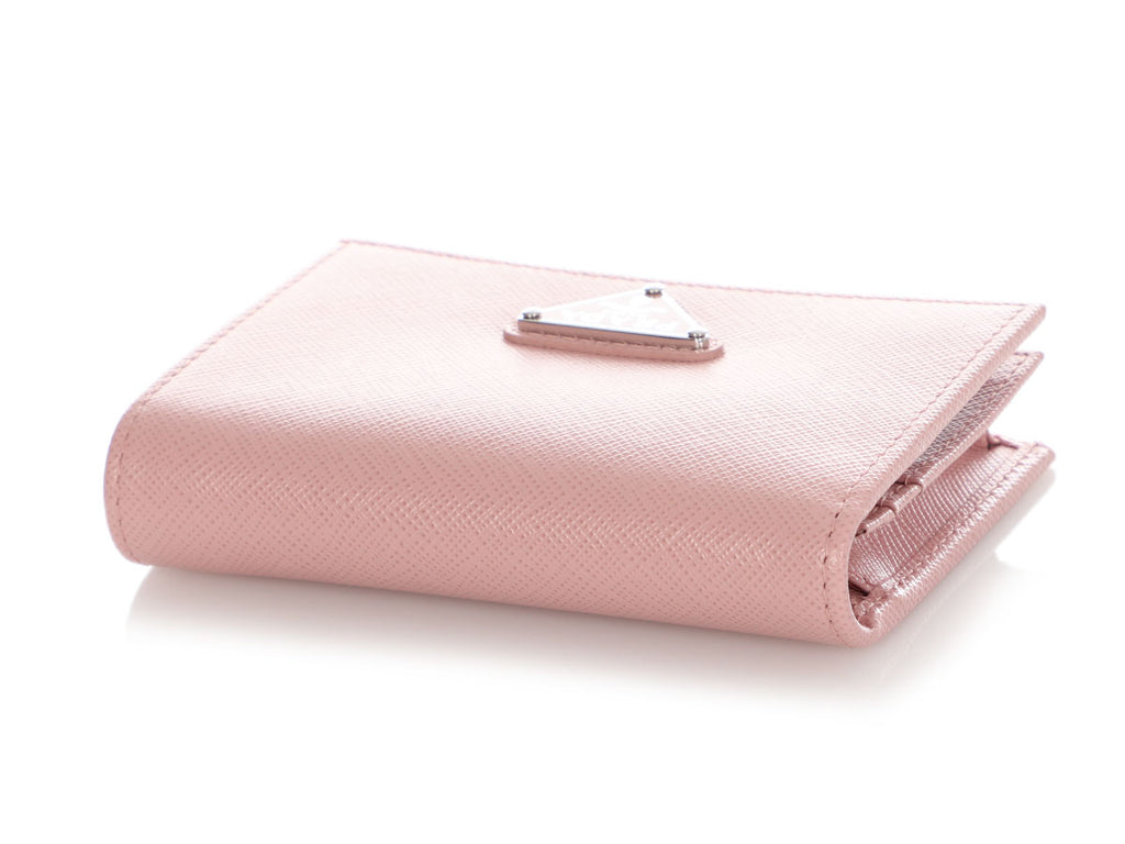 Prada Small Pink Saffiano Wallet