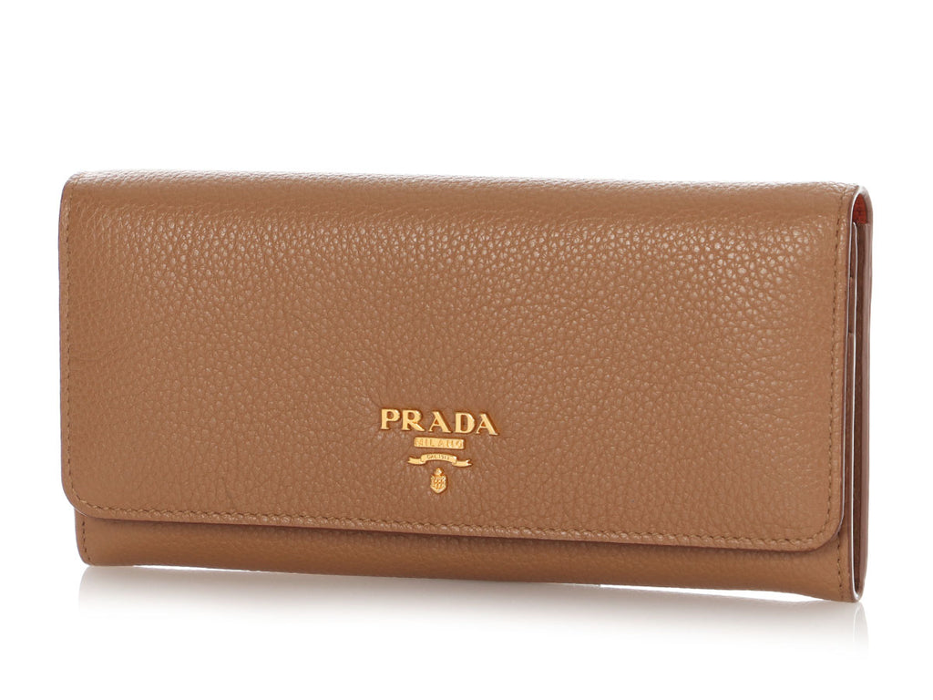 Prada Caramel Continental Wallet