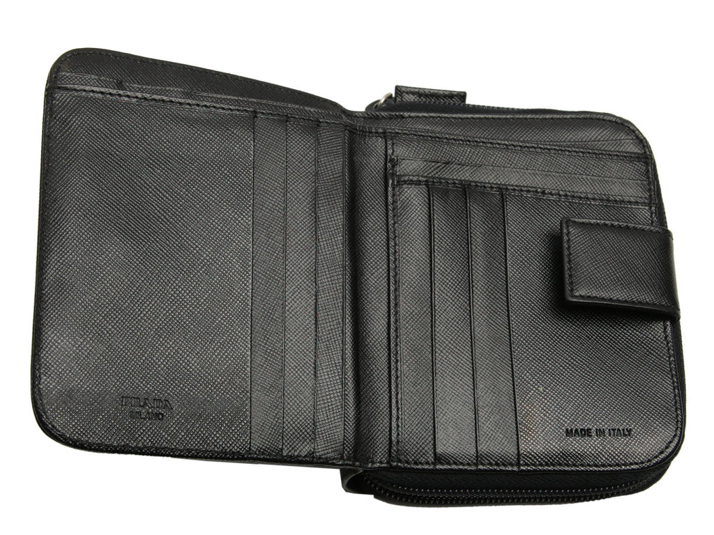 Prada Vintage Black Saffiano Wallet