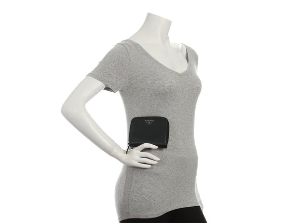 Prada Vintage Black Saffiano Wallet