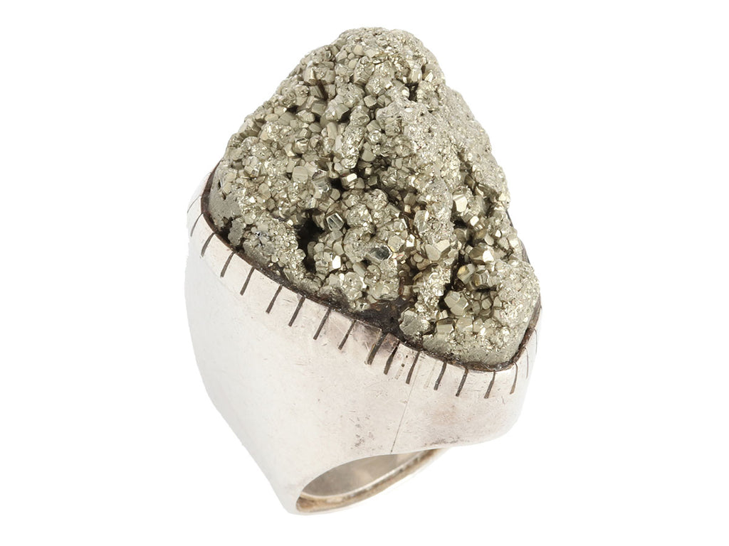 Rebecca Collins Sterling Silver Pyrite Ring