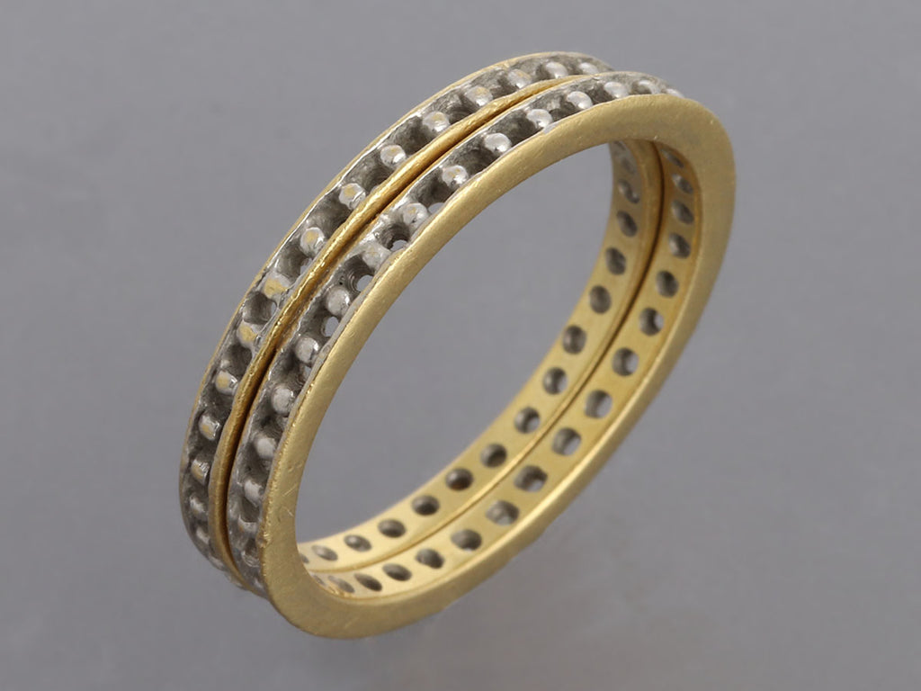 Two-Tone 18K Gold Ring Guard Set