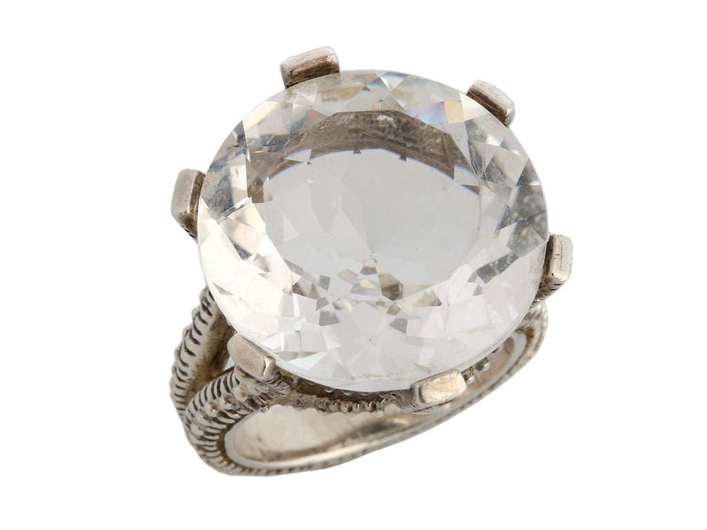 Stephen Dweck Sterling Silver Crystal Ring