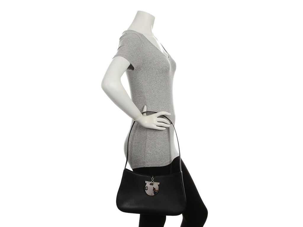 Ferragamo Vintage Black Shoulder Bag