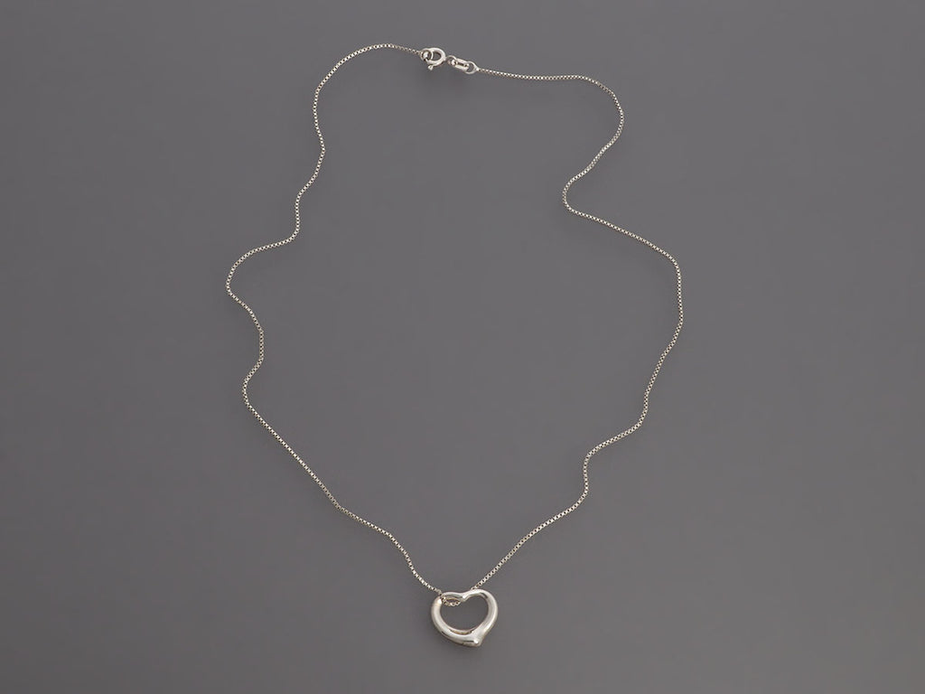 Tiffany & Co. Sterling Silver Open Heart Necklace