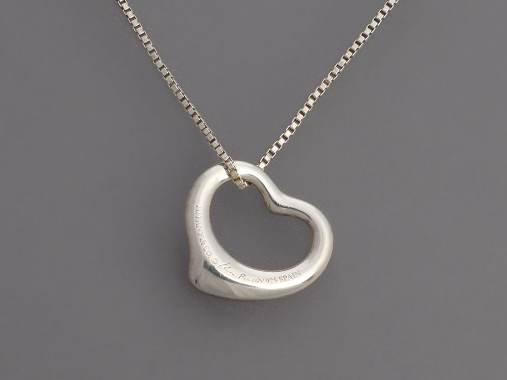 Tiffany & Co. Sterling Silver Open Heart Necklace