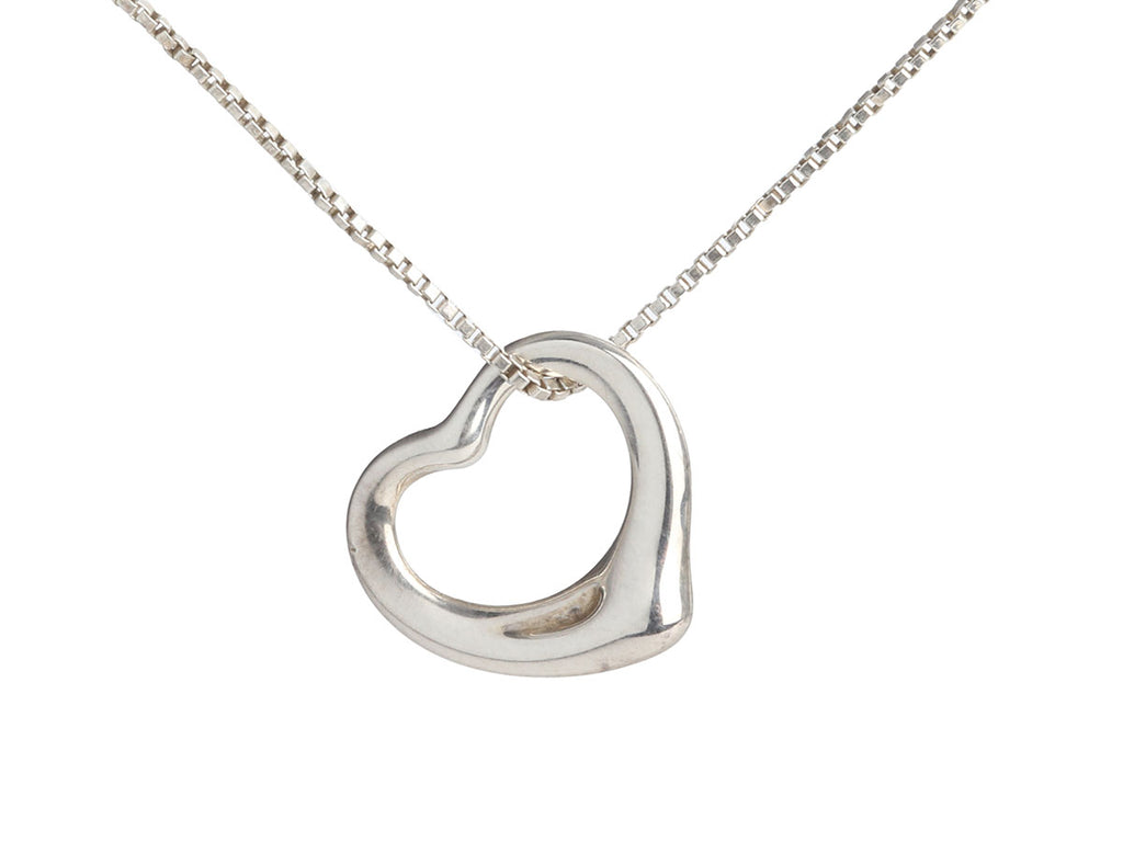 Tiffany & Co. Sterling Silver Open Heart Necklace