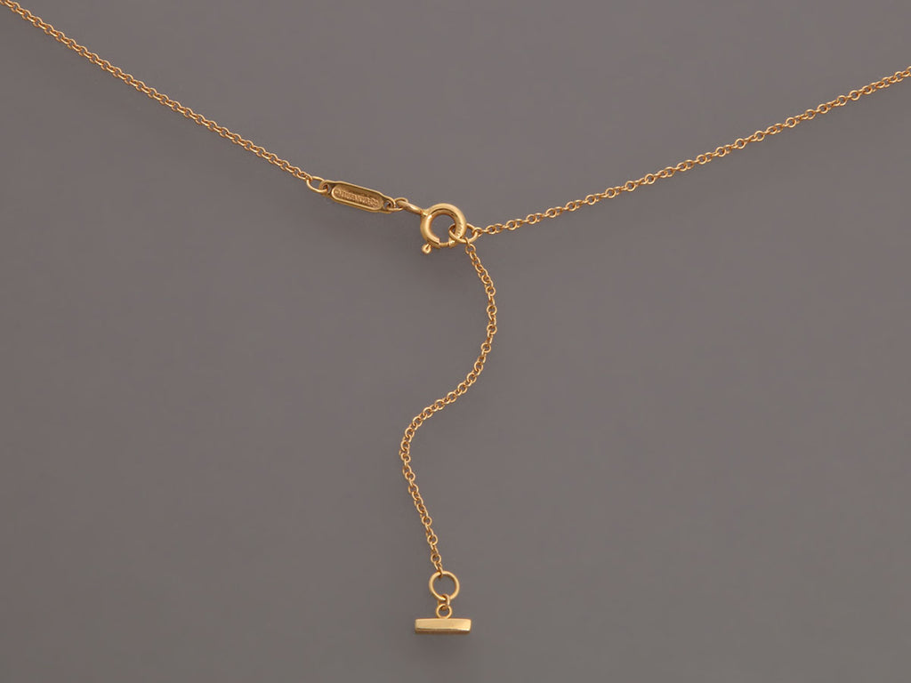Tiffany & Co. Large 18K Yellow Gold T Smile Necklace