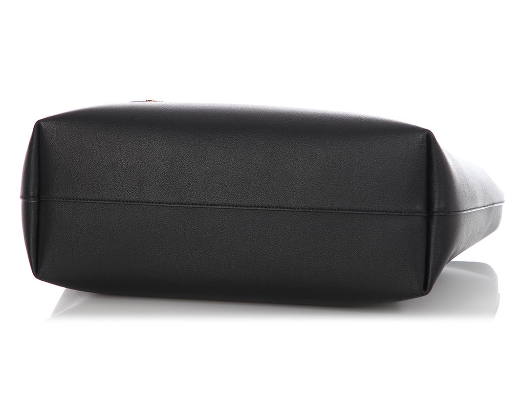 Versace Black Leather Virtus Tote