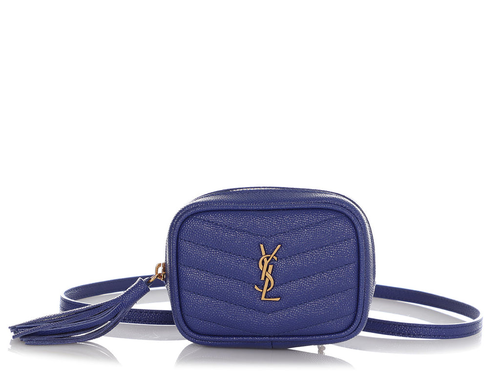 Saint Laurent Sapphire Graine de Poudre Baby Lou Camera Bag