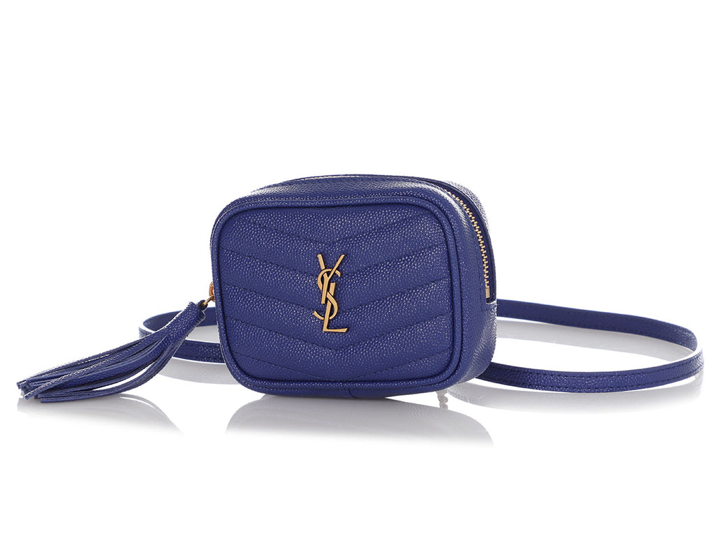 Saint Laurent Sapphire Graine de Poudre Baby Lou Camera Bag