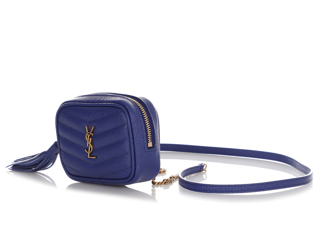 Saint Laurent Sapphire Graine de Poudre Baby Lou Camera Bag