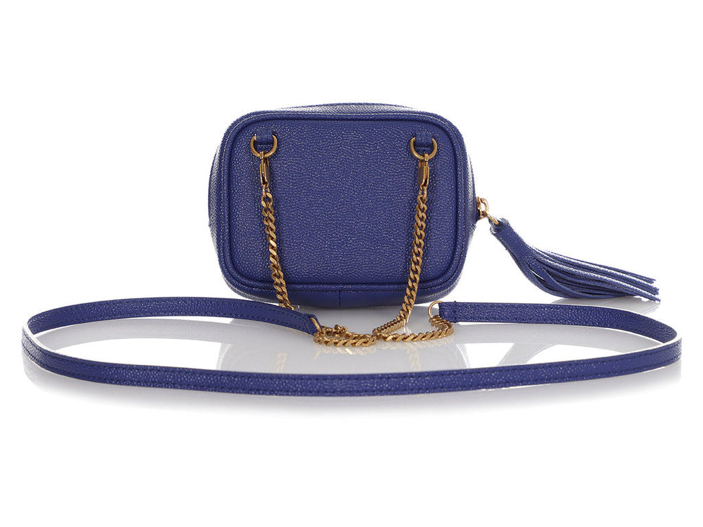 Saint Laurent Sapphire Graine de Poudre Baby Lou Camera Bag