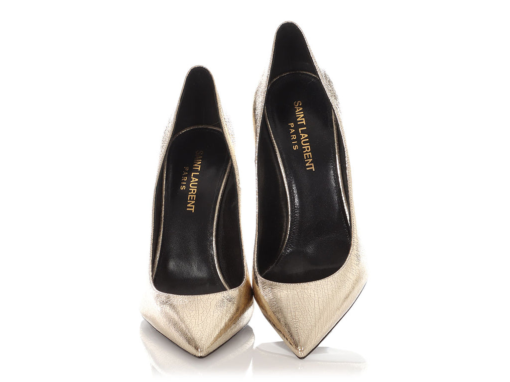 Saint Laurent Gold Foil SuperCrack Pumps