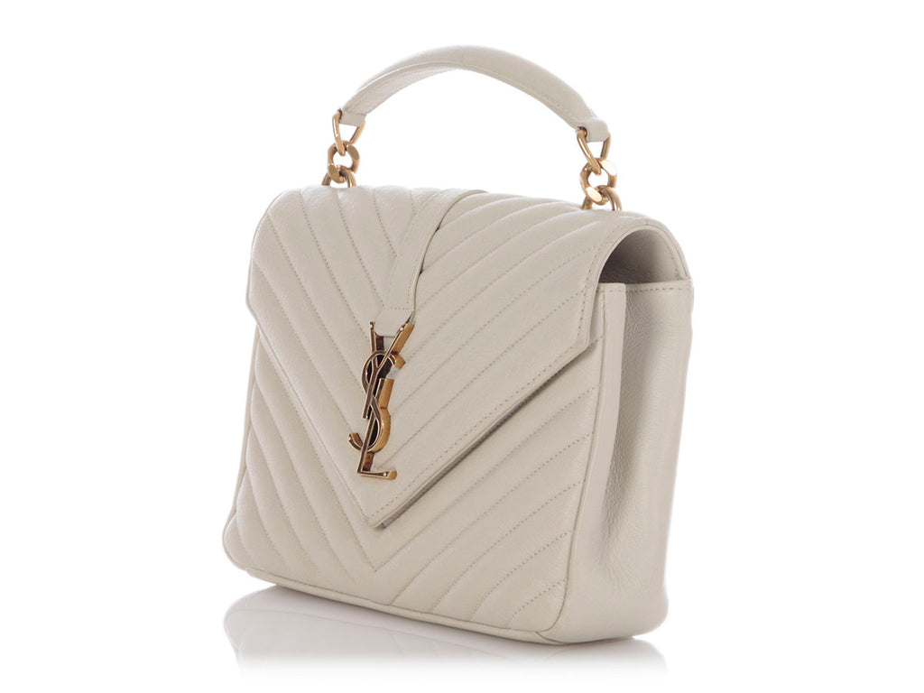 Saint Laurent Medium Crema Grain De Poudre Envelope Bag