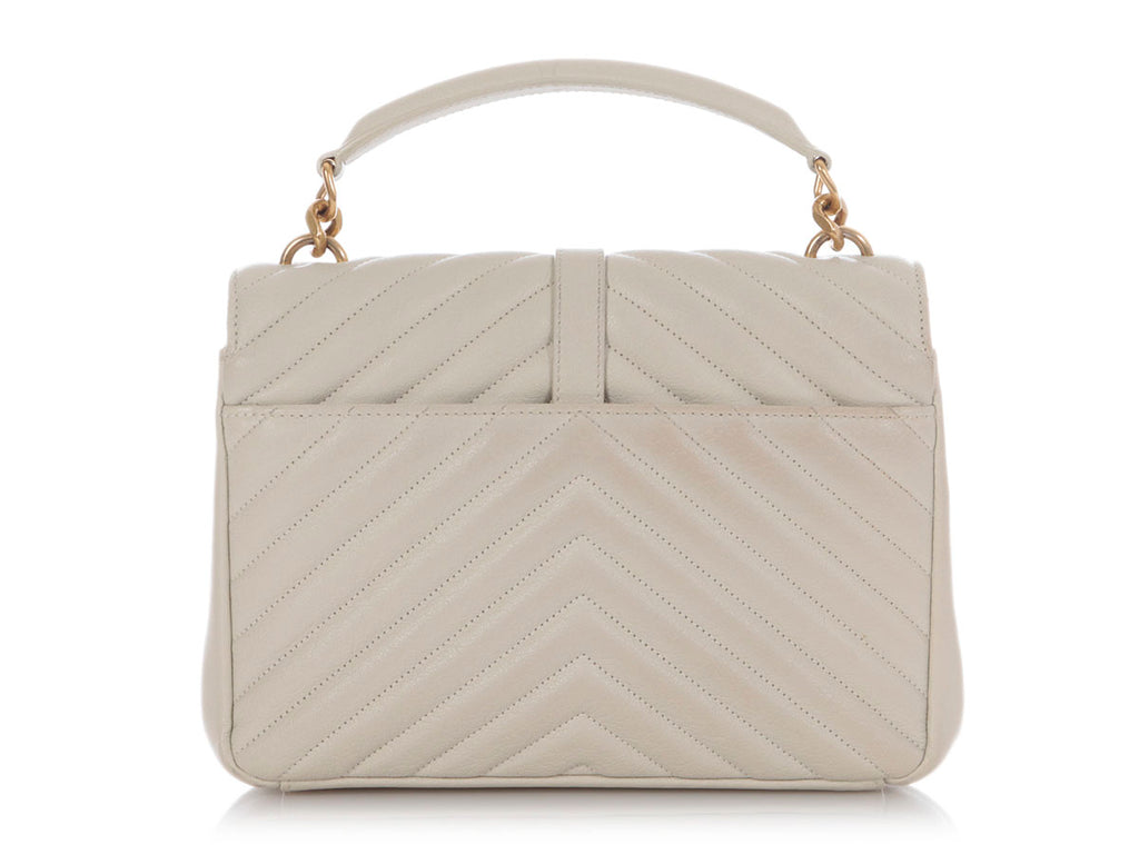 Saint Laurent Medium Crema Grain De Poudre Envelope Bag