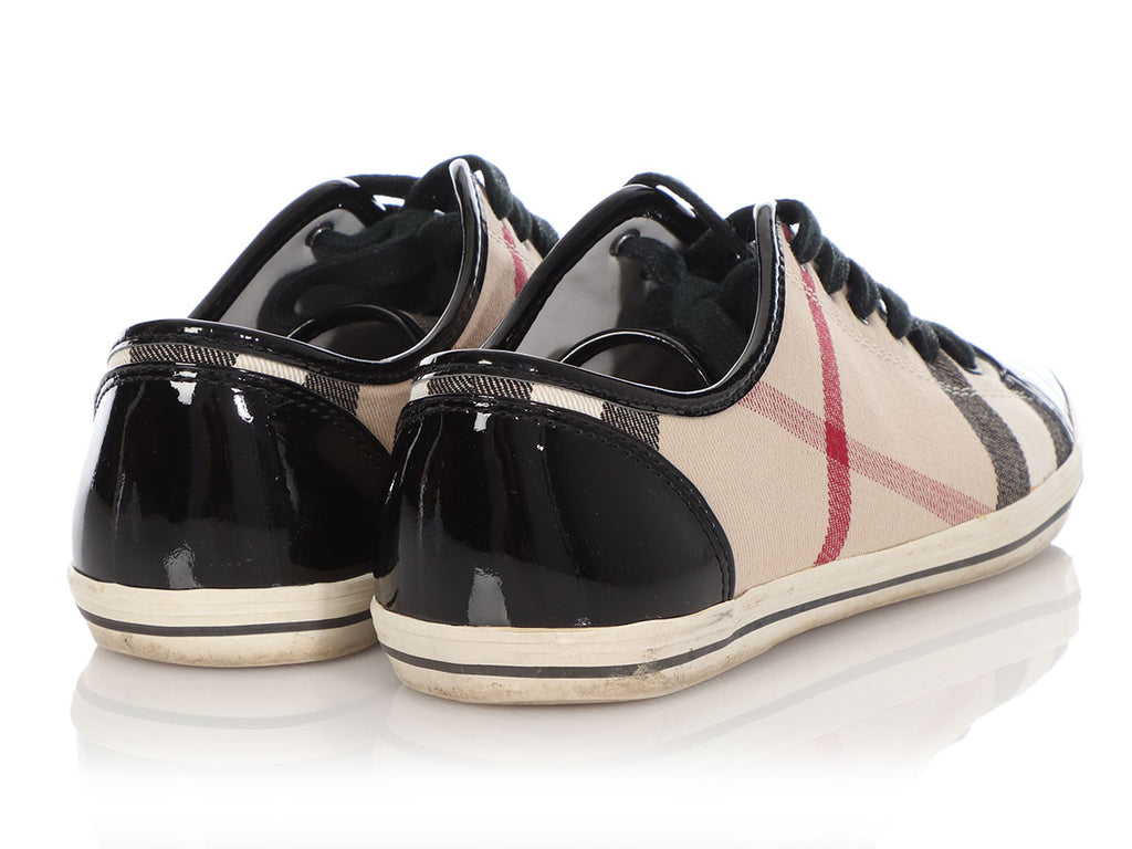 Burberry Check and Patent Sneakers
