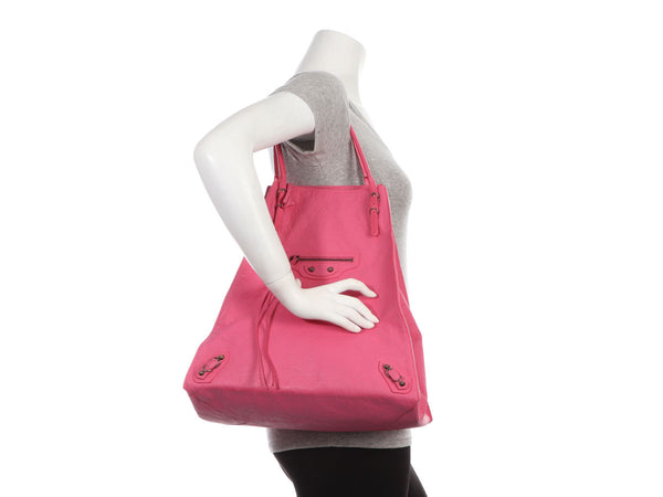 Balenciaga 2013 Pink Papier Basket Tote