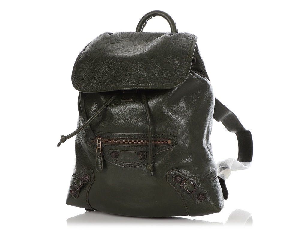 Balenciaga XS Green Agneau Traveler Backpack