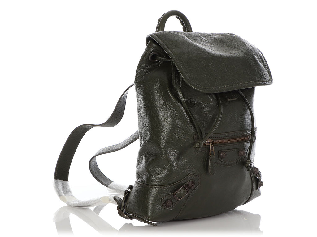 Balenciaga XS Green Agneau Traveler Backpack