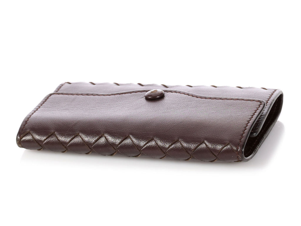 Bottega Veneta Brown Intrecciato Key Case