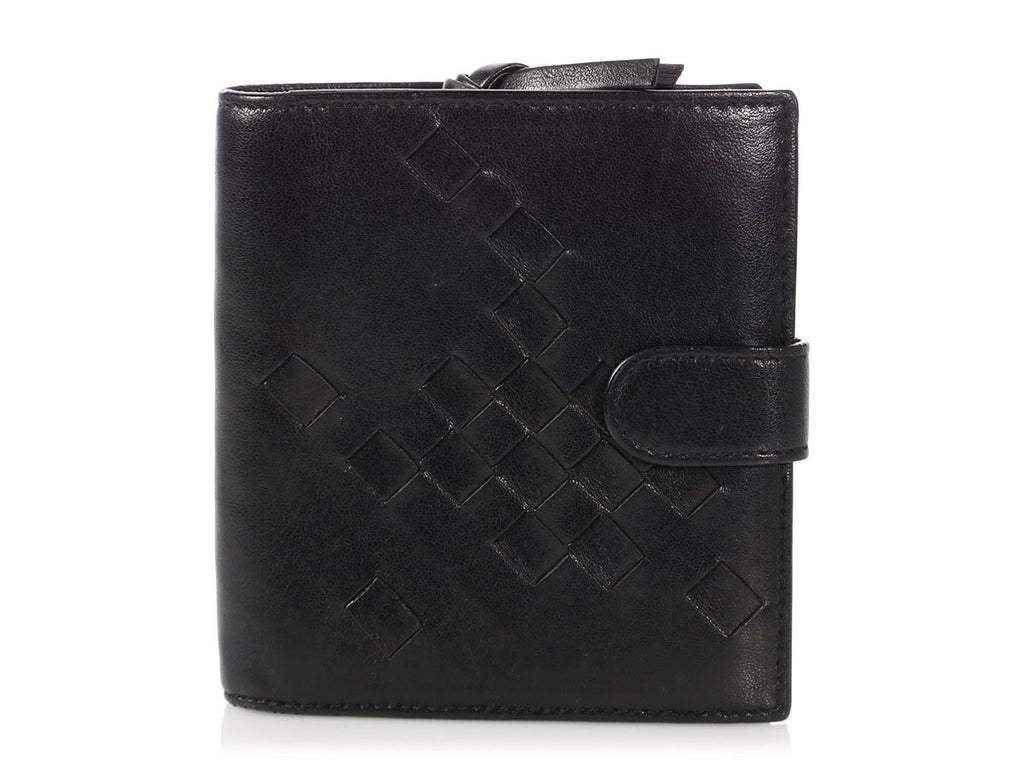 Bottega Veneta Black Compact Wallet