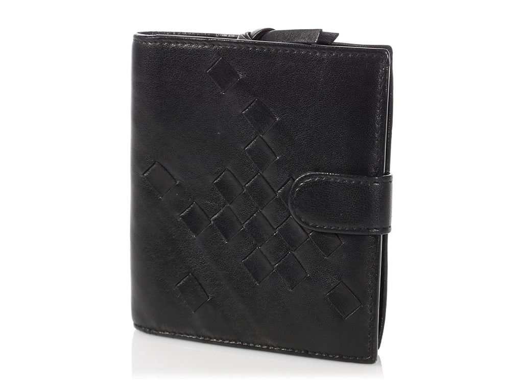 Bottega Veneta Black Compact Wallet