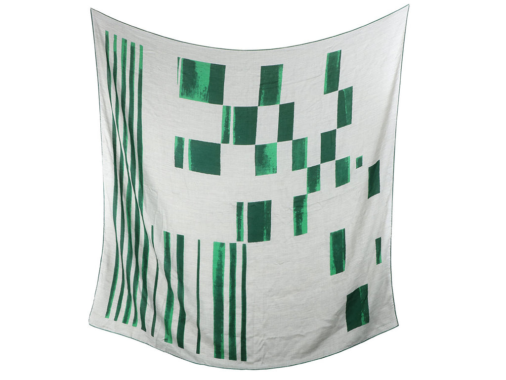 Bottega Veneta Green Cashmere Silk Scarf