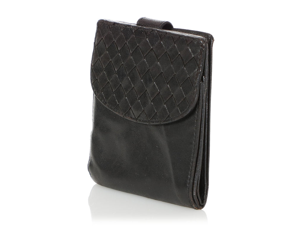 Bottega Veneta Black Compact Wallet