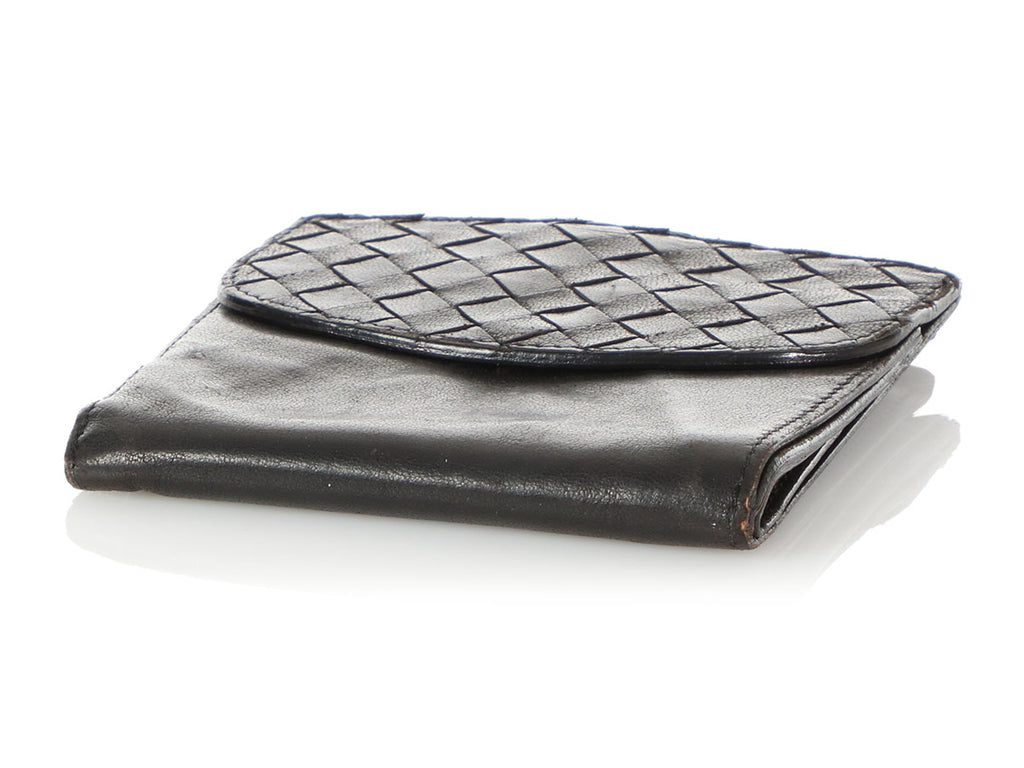 Bottega Veneta Black Compact Wallet