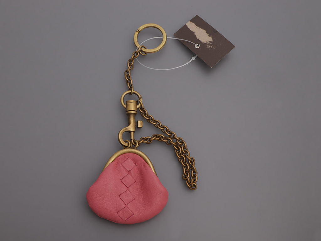 Bottega Veneta Pink Leather Coin Purse Charm