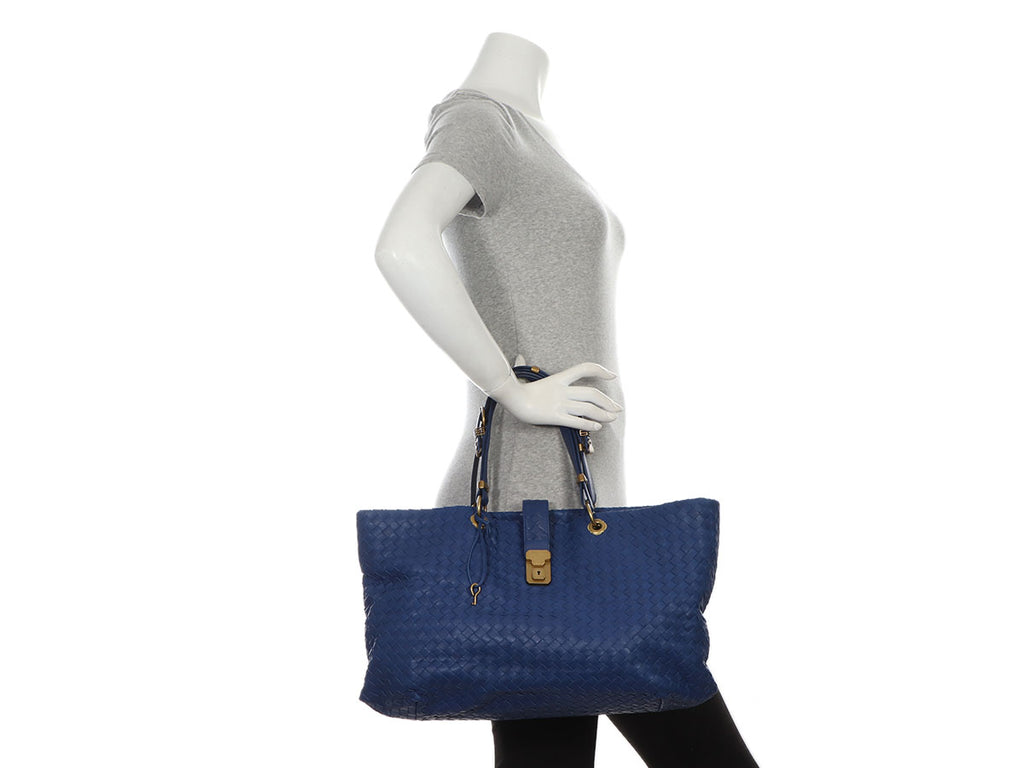 Bottega Veneta Large Blue Capri Tote