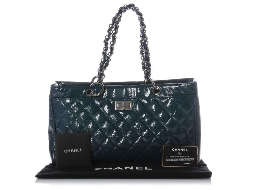 Chanel Blue Diamond Shine Reissue Shopper