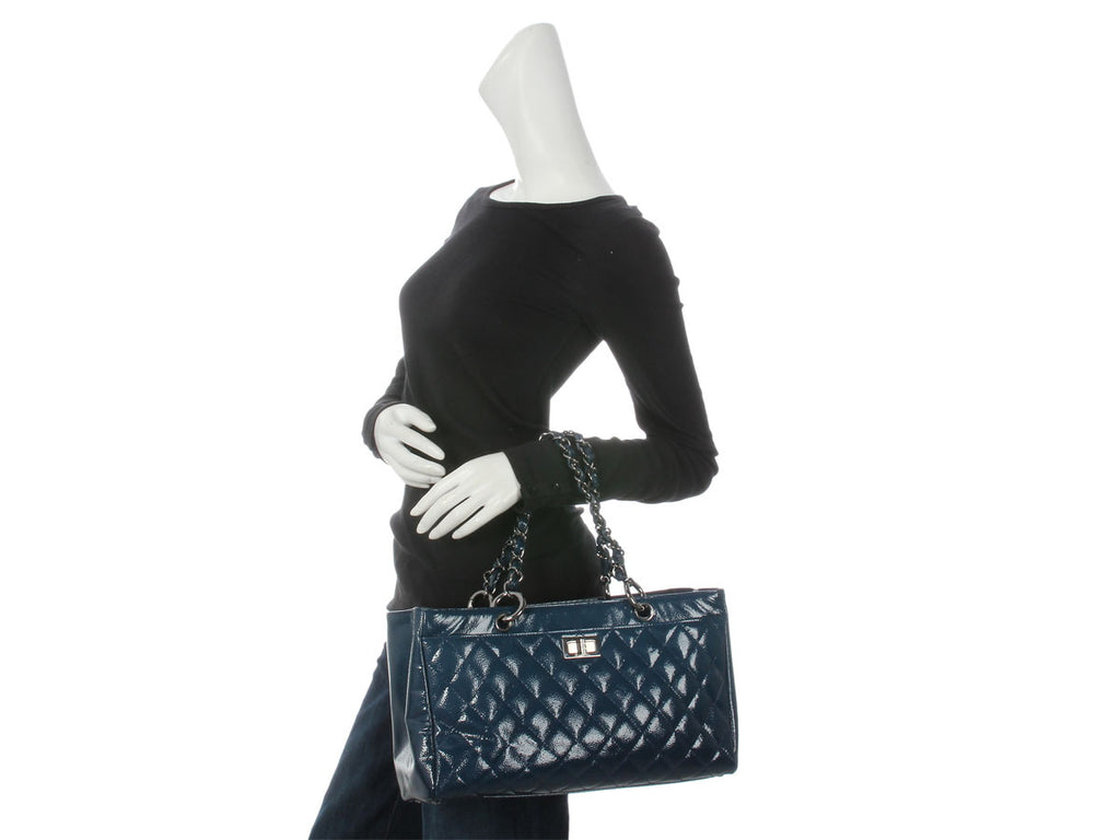 Chanel Blue Diamond Shine Reissue Shopper