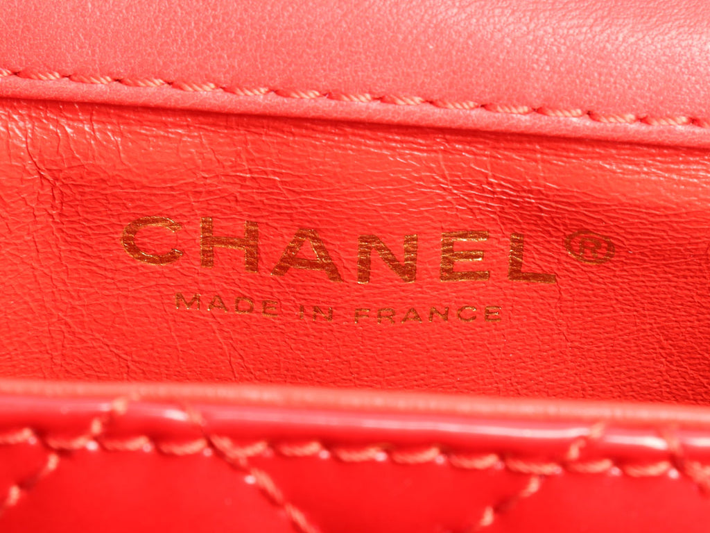 Chanel Red Patent Reversible Reissue Clutch