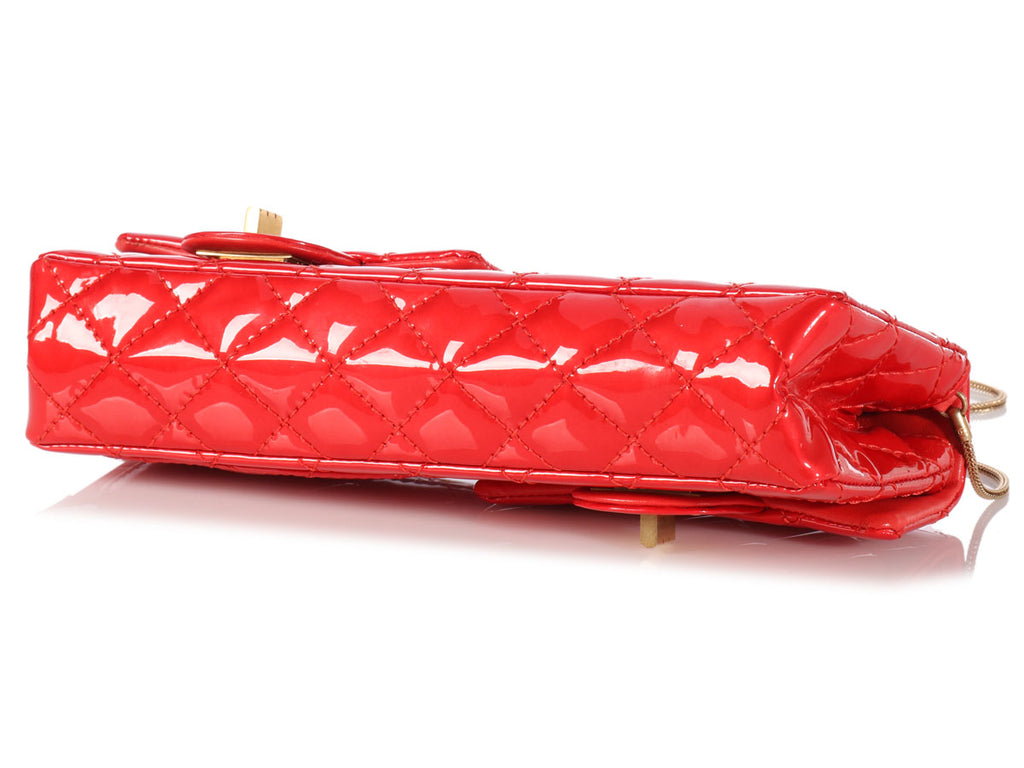 Chanel Red Patent Reversible Reissue Clutch